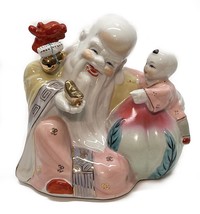 Chinese Porcelain Famille Rose FUKUROKUJU With Child Happiness 6.5&quot; tall... - £43.44 GBP