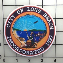 Long Beach City Seal 4&quot;&quot; Wide Color Vinyl Decal Sticker New - £9.30 GBP
