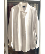 Men&#39;s Bianco Bianco  Button Down Dress Shirt Size 20 34-35 White Color - $241.12 MXN