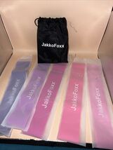 JAKKOFOXX Resistance Loop Exercise Bands set of 5 with carrying case - $9.89