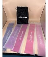 JAKKOFOXX Resistance Loop Exercise Bands set of 5 with carrying case - $9.89