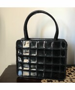 Quilted Patent Leather 1950&#39;S CLASSIC LADIES POCKETBOOK PURSE Handbag to... - $69.30