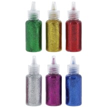 Glitter Glue For Crafts In Bright Classic Colors: Gold, Silver, Red, Gre... - £13.30 GBP