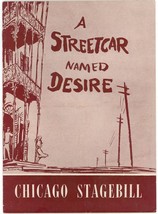 Chicago Stagebill “A STREETCAR NAMED DESIRE” November 7 1948 Harris Theater - $19.99