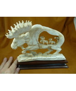(moose-43) Moose Elk bull cutout of shed ANTLER figurine Bali detailed c... - $415.62 CAD