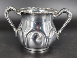 Vintage New Amsterdam Silver Co. Sugar Bowl No Lid Pattern #615 Quadrupl... - £8.20 GBP