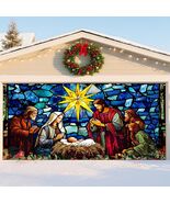 Christmas Nativity Garage Door Banner Cover Decoration - 16 X 7 Ft Chris... - $44.99