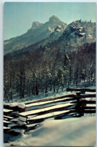 Grandfather Mountain in Winter Western North Carolina Postcard - £4.04 GBP