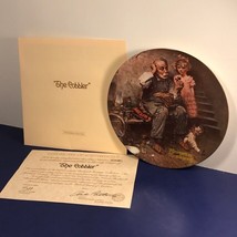 KNOWLES COLLECTORS PLATE NORMAN ROCKWELL THE COBBLER HERITAGE COLLECTION... - $19.69