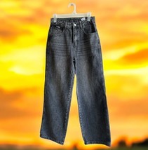 Davy COFIDENT Women’s Juniors S High Rise Baggy Denim Jeans Black Acid W... - $421.00 MXN