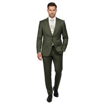 Men's Fabio Matteo Turkish Suit Extra Fine Super 160's Italian Wool FB222 #38 Ol image 7