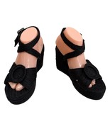 Beach by Matisse Black Jute Platform Sandals Size 8 - $34.65