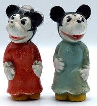 2 Rare 1930s Mickey / Minnie Mouse Bisque Figurines Walt E Disney S1277 ... - £63.86 GBP