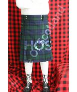 Black Watch Tartan Contemporary Utility Kilt Acrylic Wool blend16oz 3 po... - $114.15
