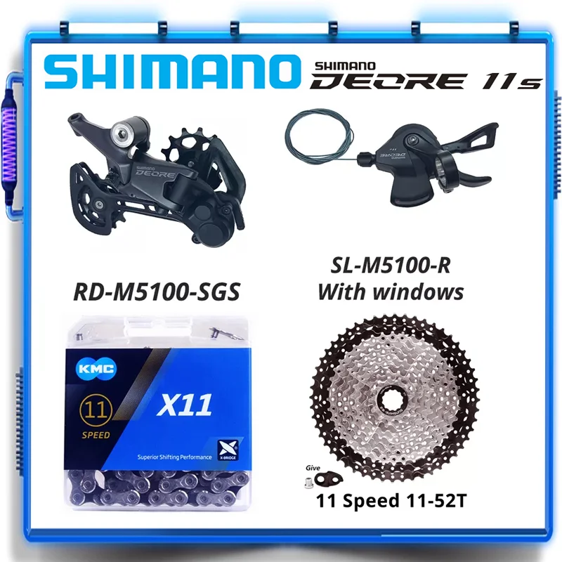 Shimano Deore M5100 4Pcs Groupset 11Speed Shift Lever Rear Dearilleur Sgs 11V Sh - £175.15 GBP