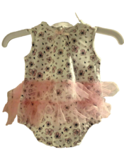 Baby Gear Newborn Infant Baby Girl  0-3 Ruffled Lace Bodysuit Romper Pink - £8.60 GBP