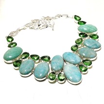 Amazonite Green Amethyst Gemstone Handmade Fashion Necklace Jewelry 18&quot; SA 5180 - £11.79 GBP