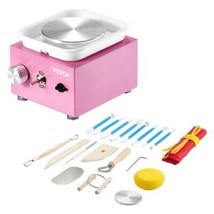 Mini Pottery Wheel Electric Ceramic Wheel Machine 0-320RPM Speed Pink - $55.49