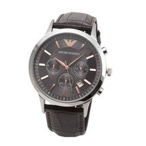 Emporio Armani AR2513 Dress Brown Leather Men&#39;s Watch  - £110.76 GBP