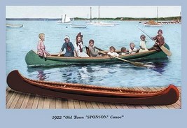 Old Town Sponson Canoe - 1922 - Art Print - £17.57 GBP+