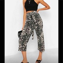 Boohoo animal print leopard flowy pants - $22.85