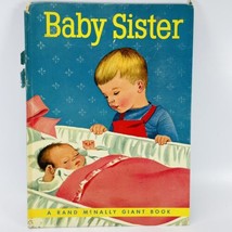 Baby Sister Large Rand McNally Tip-Top GIANT Elf Book Vintage Nursery Decor - $15.63