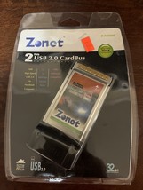 Vintage Zonet 2-Port USB 2.0 CardBus Zun2200 - New Old Stock - $14.99