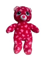 Build a Bear BABW Dark Pink With Pink Hearts Valentines Day Plush Stuffed - £7.92 GBP