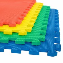 Stalwart Exercise Foam Flooring - 4 Pc - 2&#39; x 2&#39; Tiles 16 Square Feet Yoga - £46.13 GBP