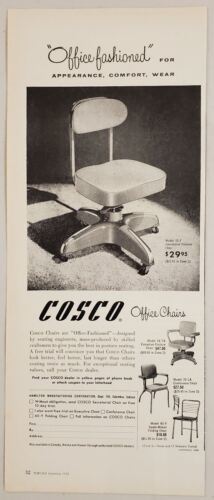 1955 Print Ad Cosco Office Chairs Hamilton Manufacturing Columbus,Indiana - $17.42