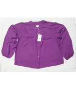 A New Day Womens purple Short Shirt (Size M) New With Tags - £7.03 GBP