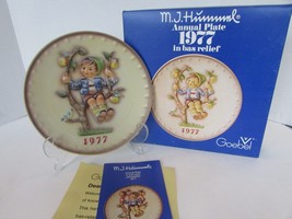 Hummel 7th Annual Plate Apple Tree Boy 1977 Bas Relief Boxed Collector P... - $110.27 MXN