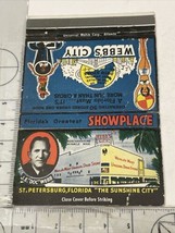 Matchbook Cover  Webb’s City ST Petersburg, FL  J.E.”Doc” Webb gmg Unstruck - £11.10 GBP