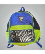 Vtg Bugle Boy 90’s Neon Backpack / Gym Bag Retro  - $369.20 MXN