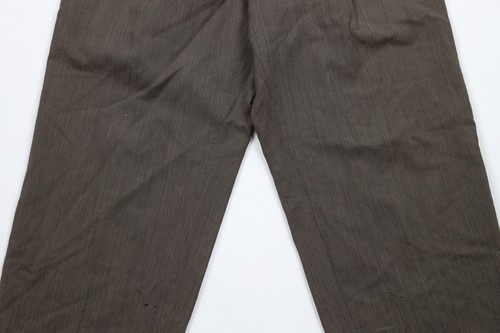 Vtg 70s Pierre Cardin Mens 29x26 Distressed Wool Striped Wide Leg Chino Pants Item image 3