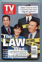 TV Guide-March 28-April 2-1998-Law &amp; Order-Benjamin Bratt-Iowa Ed-VG - £12.52 GBP