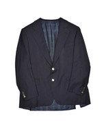 Brioni Palatino Suit Jacket Mens 44 Navy Made in Italy 100% Wool Plaid L... - £171.13 GBP