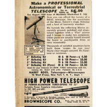 1950 Telescopes Astronomy Advertisement Multiple Ads Optical Vintage DWF25 - $369.57 MXN