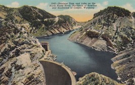 Seminoe Dam Lake North Platte River Rawlins Casper Wyoming WY Postcard C57 - £2.39 GBP