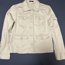 J Crew Tan/ Khaki, Cotton Jean Jacket Size Medium - £25.07 GBP