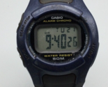 Casio Illuminator Digital Watch Men 40mm Black Blue 2275 W-43H 50M Backl... - $19.79