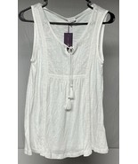 NWT LASCANA Embroidered Tank Top Blouse Boho Top Sz S Scoop Neck Peasant... - $31.41 CAD