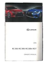 2016 Lexus RC 350 RC 300 RC 200t RC F Owners Manual Factory Issue Set OEM [Paper - £78.32 GBP