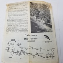 Calaveras Big Trees State Park Brochure 1950 Map Photos History - $18.95