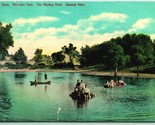 Riverside Park Guado Stagno Hartford Cromata Connecticut 1914 DB Cartoli... - £2.39 GBP