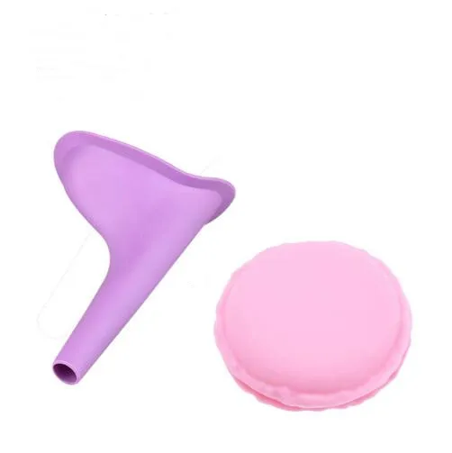 El camping portable female soft silicone disposable paper urination device stand up pee thumb200