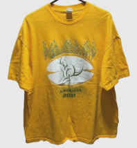 Def Leppard Australia 2011 Concert Tour Yellow Kangaroo Rock Metal T-Shi... - $51.79