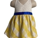 Beebay Sundress  Baby 6 to 12  month Halter Back Smocking Yellow White C... - $10.51