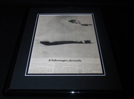 1961 VW Volkswagen in Snow 11x14 Framed ORIGINAL Vintage Advertisement - £34.84 GBP