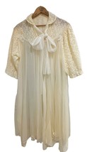 Vintage 1940&#39;s Peignoir Lucille Ball Style Chiffon Lace Robe Only - $108.90
